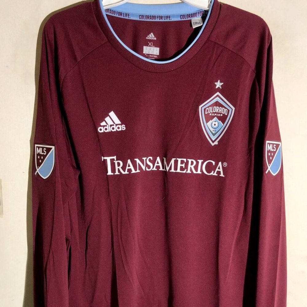 ADIDAS MLS COLORADO RAPIDS Onfield Men's JERSEY Sz S,M,L,XL,2XL New w tags $130